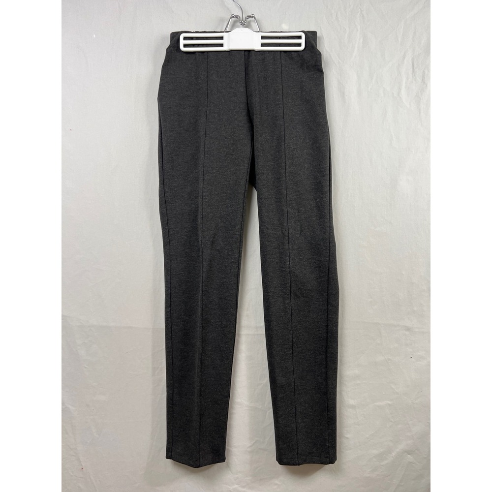 J. Jill Ponte Slim Leg Pants Womens XS Charcoal Gray Pintuck Pull On Stretch